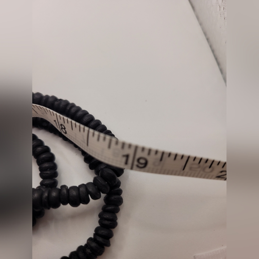 Vintage Black And Brass Beaded Necklace - Picture 2 of 2